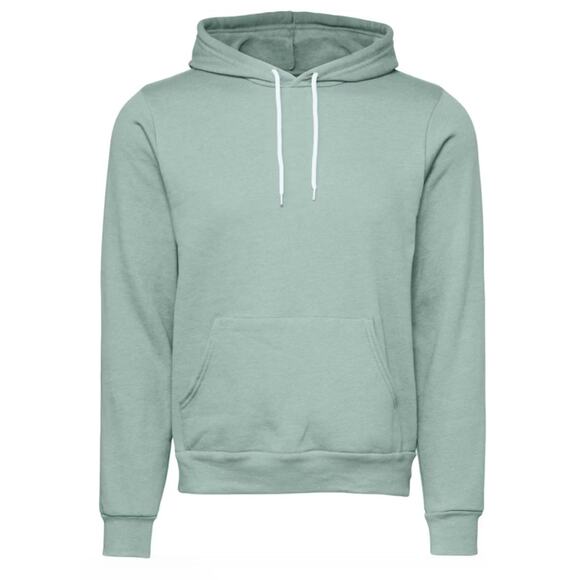 Dusty Blue Sponge Fleece Hoodie – Unisex Pullover Sweatshirt Sz M - Picture 1 of 5